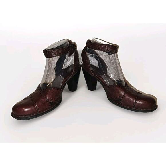 Born Ankle Strap Heel Bordeaux Size 9 - Picture 4 of 11